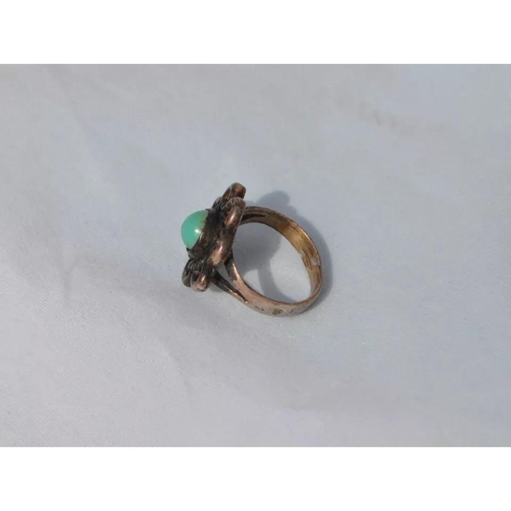 Old Pawn‎ Sterling Silver Native American Indian Turquoise Ring Size 6.5 - Picture 5 of 6